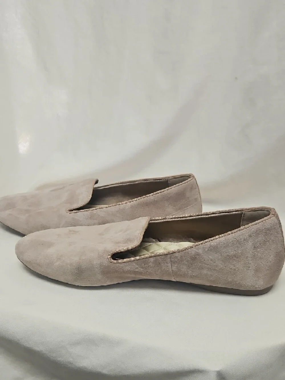 Birdies The Starling Suede Loafer Flats - Latte Beige Size 10